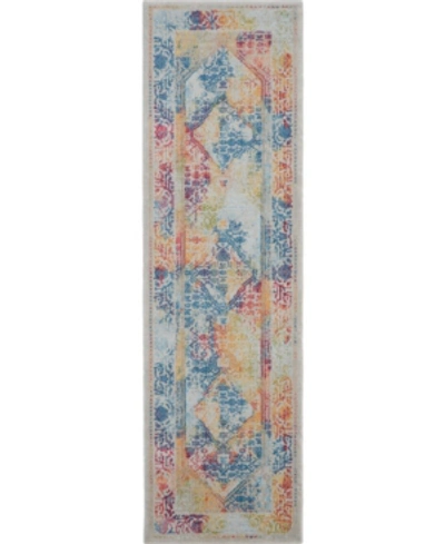 Nourison Ankara Global Anr04 Ivory 2' X 6' Runner Rug