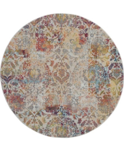Nourison Ankara Global Anr06 Ivory 6' Round Rug
