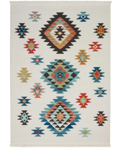 Nourison Navajo Nav07 White 7'10" X 10'9" Area Rug