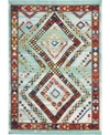 Nourison Navajo Nav02 Aqua 7'10" X 10'9" Area Rug In Aqua
