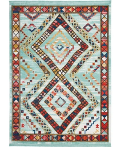 Nourison Navajo Nav02 Aqua 7'10" X 10'9" Area Rug