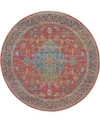 Nourison Ankara Global Anr01 Multi 4' Round Rug In Multi