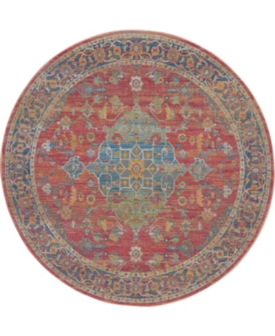 Nourison Ankara Global Anr01 Multi 4' Round Rug