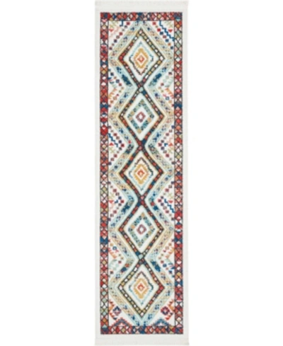 Nourison Navajo Nav02 White 2'2" X 7'9" Runner Rug