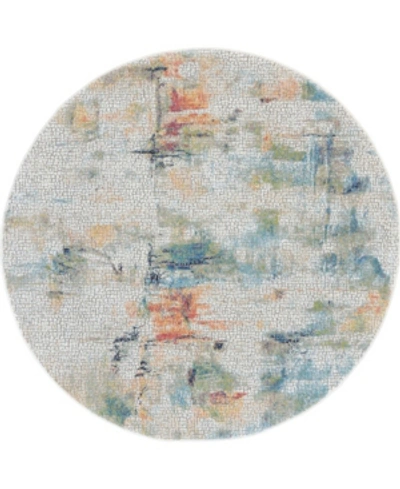 Nourison Ankara Global Anr09 Ivory 6' Round Rug