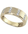 COLE HAAN MEN'S DIAMOND BAND (1/4 CT. T.W.) IN 10K GOLD