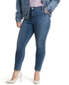 Levi's Mile High Super Skinny High Rise Denim Jeans In Blue In Lapis Air