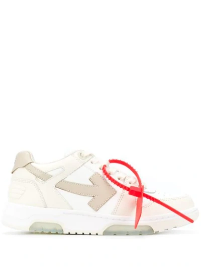 Off-white Ooo Low-top Leather Trainers In White/oth