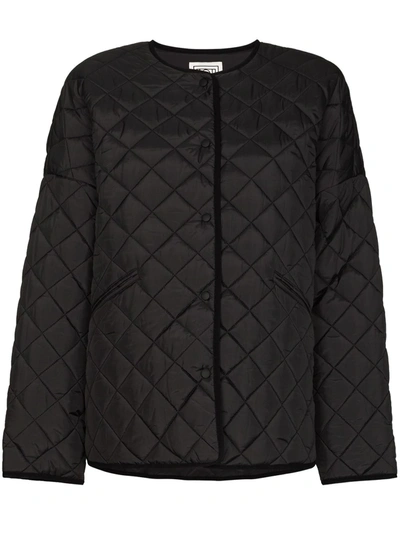 Totême Water-resistant Quilted Oversize Jacket In Black