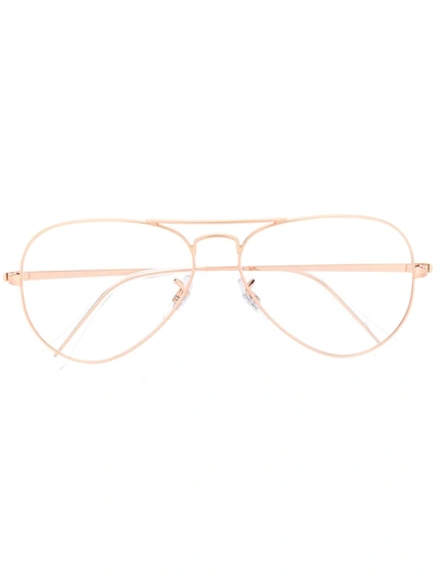 Ray Ban Aviator Classic Glasses In Pink