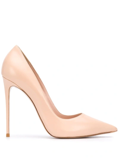 Le Silla Pointed Toe Leather Pumps In Neutrals