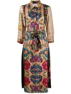 PIERRE-LOUIS MASCIA FLORAL EMBROIDERED SHIRT DRESS