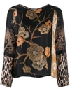 PIERRE-LOUIS MASCIA FLORAL EMBROIDERED TOP