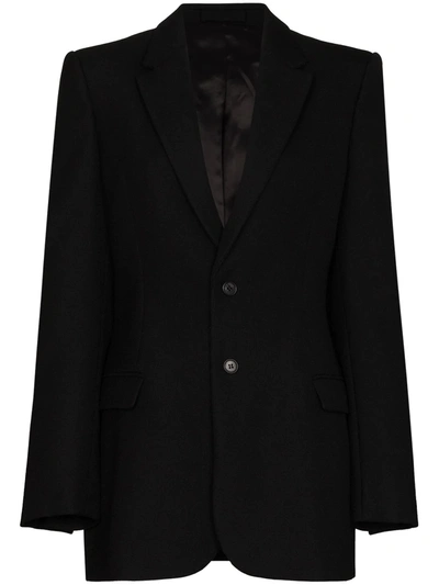 WARDROBE.NYC SCULPTED SINGLE-BREASTED WOOL BLAZER