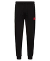 Hugo Boss Logo-patch Cotton Track Pants In Black