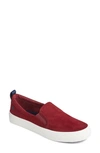 Sperry Crest Twin Gore Slip-on Sneaker In Cordovan Brushed Canvas