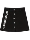 BURBERRY LOGO-PRINT A-LINE SKIRT