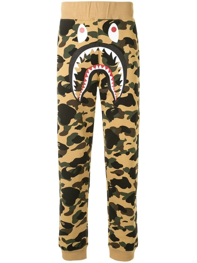 A Bathing Ape Camouflage-print Straight Trousers In Braun