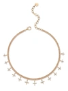 SHAY 18KT ROSE GOLD DIAMOND BABY DON'T CROSS ME LINK NECKLACE