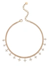 Shay 18kt Rose Gold Diamond Baby Don't Cross Me Link Necklace In Gold