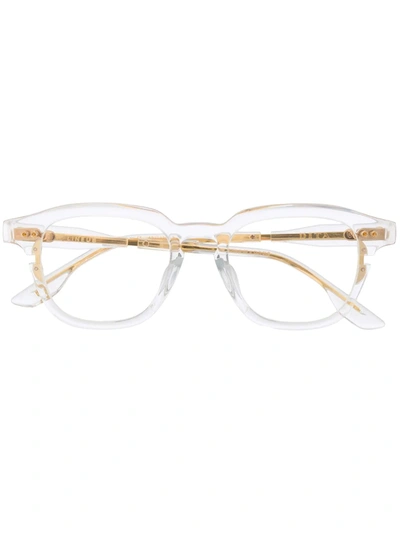 Dita Eyewear Transparent Square-frame Glasses In White