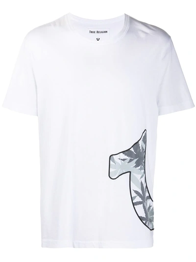 True Religion Logo Crewneck T-shirt In White