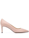 STUART WEITZMAN LEIGH LEATHER PUMPS