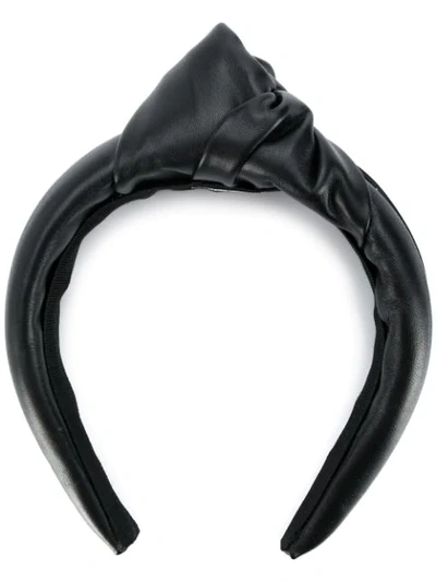 Red Valentino Nappa Leather Hairband In Animal Print