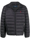 Polo Ralph Lauren Embroidered Logo Quilted Padded Jacket In Polo Black