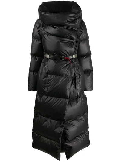 Isaac Sellam Experience Long Leather Puffer Coat In Black