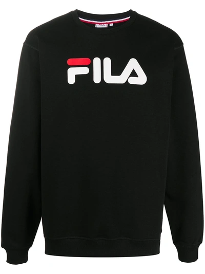 Fila Logo Print Sweatshirt In Black