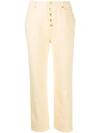 HOUSE OF SUNNY CROPPED FRONT BUTTON DETAIL TROUSERS