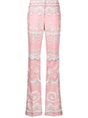 MOSCHINO ICING PRINT FLARED TROUSERS