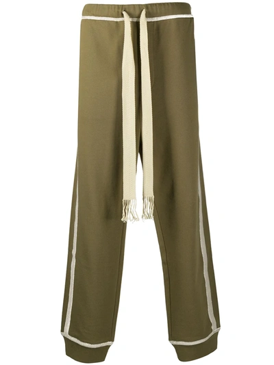 Loewe Anagram Embroidered Track Trousers In Green