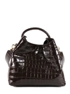 ELLEME RAISIN CROCO EMBOSSED LEATHER BURGUNDY,3409013