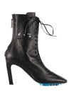 Off-white Off White Leather Heel Boots Women In Black