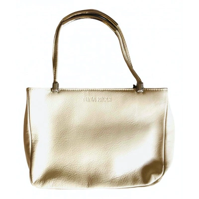 Pre-owned Nina Ricci Leather Handbag In Beige