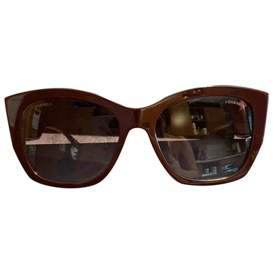 Pre-owned Chanel Burgundy Sunglasses