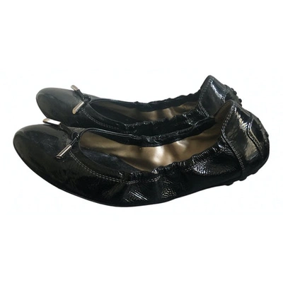 Pre-owned Tod's Black Patent Leather Ballet Flats