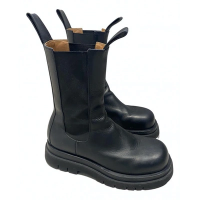 Pre-owned Bottega Veneta Black Leather Boots