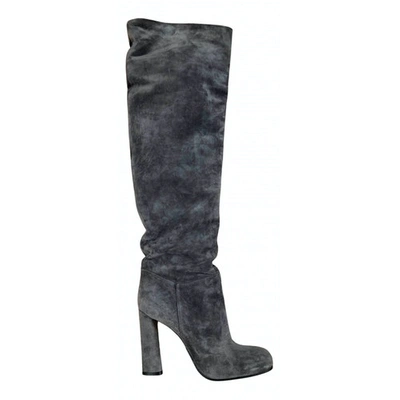 Pre-owned Le Silla Grey Suede Boots