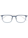 Montblanc Square Frame Glasses In Blue