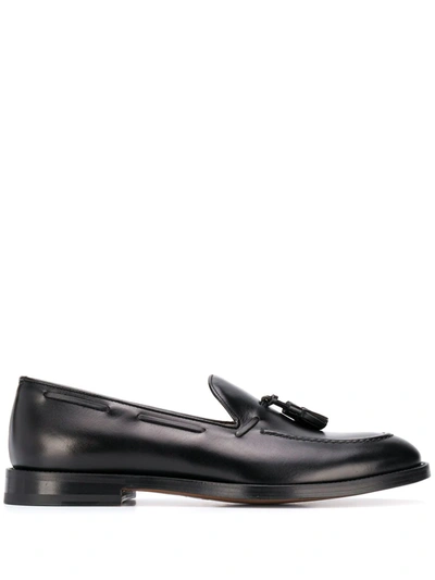 Scarosso William Tassel Loafers In Black Calf