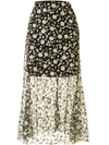 SELF-PORTRAIT SEQUIN-EMBELLISHED MIDI SKIRT