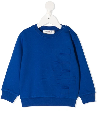 Cesare Paciotti 4us Babies' Debossed Logo Sweatshirt In 蓝色