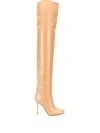 FRANCESCO RUSSO THIGH-HIGH LEATHER BOOTS