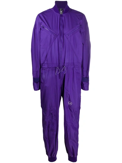 Adidas By Stella Mccartney Toggle Waist Jumpsuit In Purple