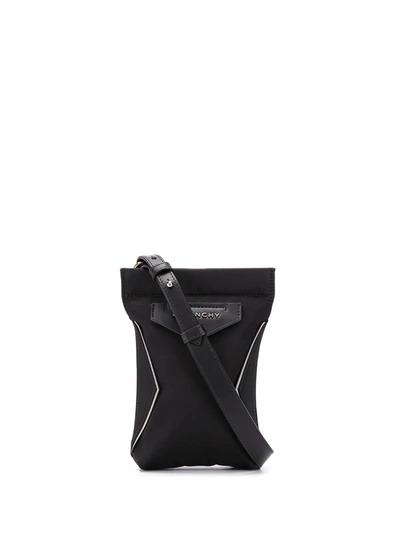 Givenchy Lettering Logo Plaque Shoulder Bag In Black