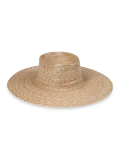 Lack Of Color Palma Woven Wide-brim Boater Hat In Straw