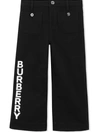 BURBERRY LOGO-PRINT TROUSERS